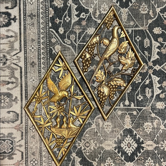 Vintage Other - Vintage gold bird wall decor